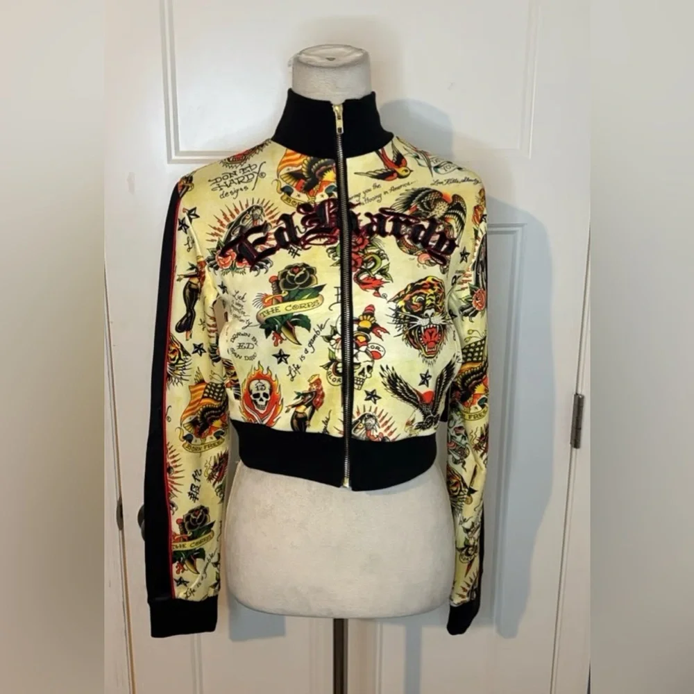 Nwt 90’s y2k ed hardy cropped jacket - Picture 2 of 3